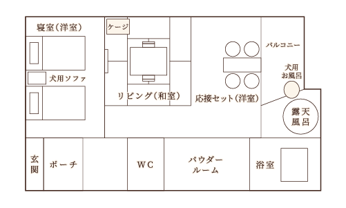 山上離れスイート 間取り